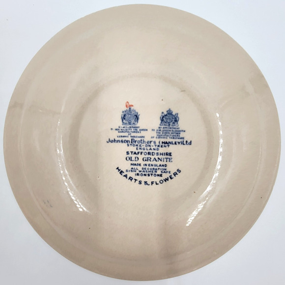 Johnson Brothers Hearts & Flowers Old Granite Salad Plates 8” England Set of 2 - Picture 7 of 7
